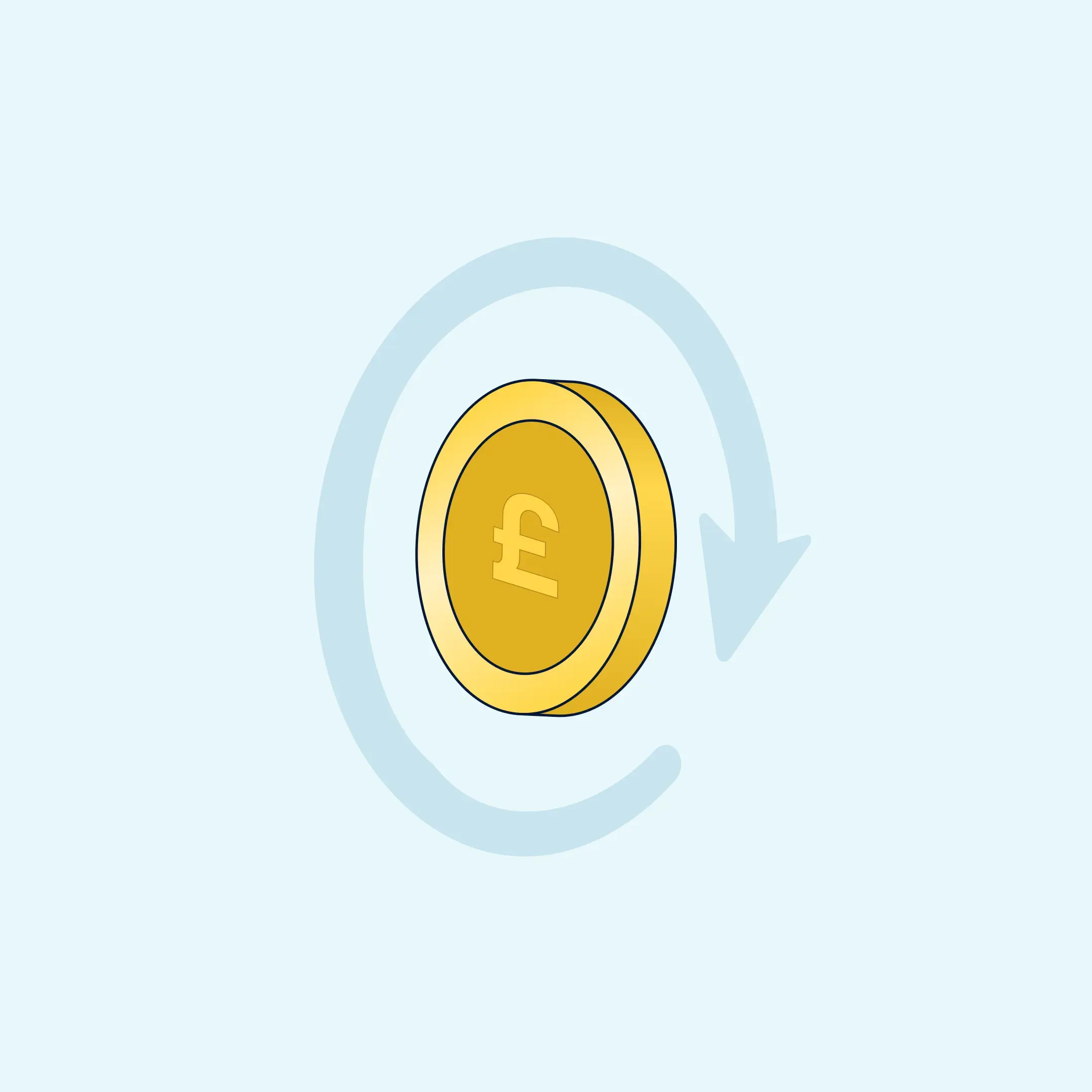 coin with a circle around it